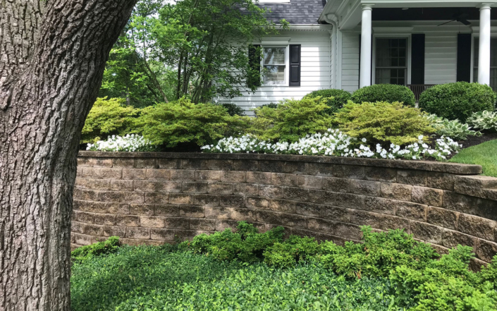 Client Photo Retaining Wall With Flowers