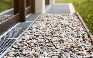 French Drain, Drain Stones Gravel Floor, Drainage Surface System For Storm Water